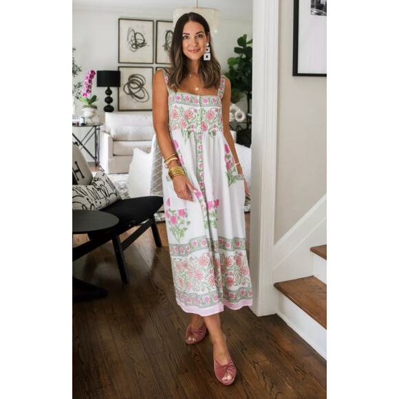 Juliet Dunn Tuckernuck Orchid Poppy Tie Shoulder Dress size 4 - US 10 - Picture 1 of 8